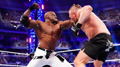 brock lesnar vs bobby lashley.